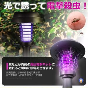 2個セット 電撃殺虫器 ガーデンライト ソーラ...の詳細画像3