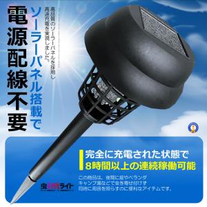 2個セット 電撃殺虫器 ガーデンライト ソーラ...の詳細画像5