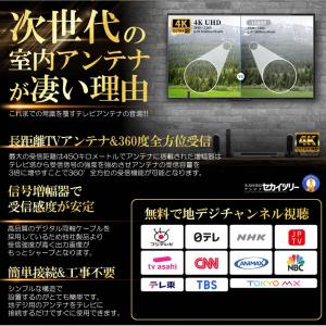 テレビアンテナ 全方位受信 室内アンテナ 地デ...の詳細画像2