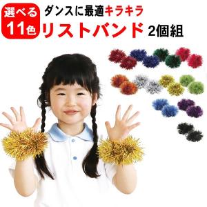 キラキラ リストバンド 2個組 腕輪 お遊戯会 運動会 ダンス小道具