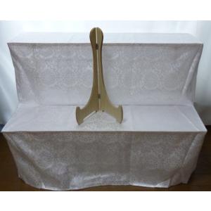 木製後飾り祭壇　3尺二段　白布・写真立て付き　可！