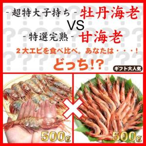 海老食べ比べセット　（子持ち牡丹海老500g+完熟甘エビ500g）ギフト大人気！｜kassai