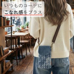 スマホポーチ サコッシュ レディース デニム ...の詳細画像1