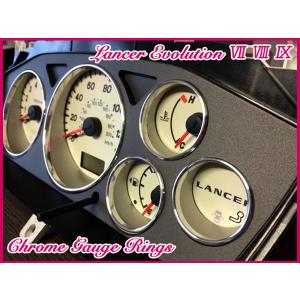 三菱 GTO 全年式 クロームメッキ メーターリング 3個セット 新品 : K