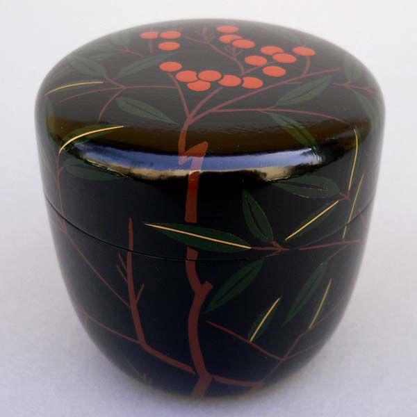 茶道具　一閑南天黒大棗（即中斎好写）