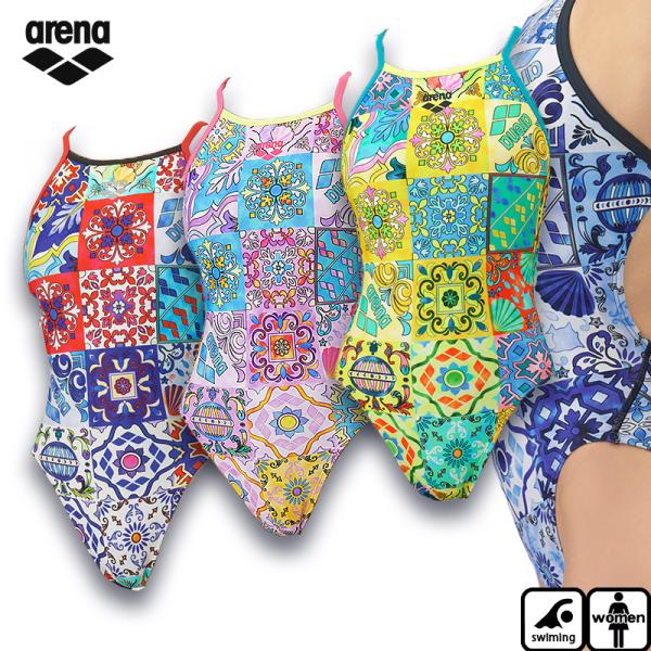 アリーナ レディース トレーニング水着 トレーニングワンピース（オープンバック）AS5FWM20L ...