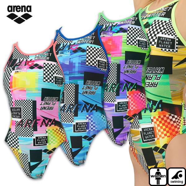 アリーナ レディース トレーニング水着 トレーニングワンピース（オープンバック）AS5FWM22L ...