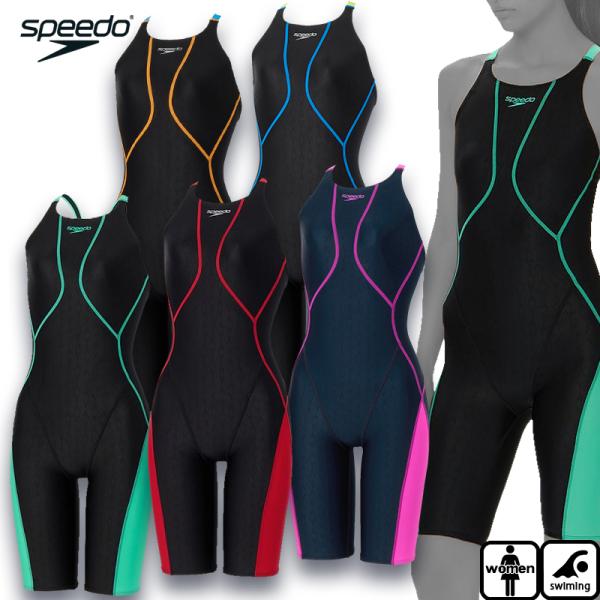 スピード レディース フレックスシグマニューオープンバックニースキン１女性用 競泳水着 オールインワ...