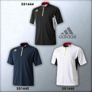 2015年モデル アディダス Adidas ベースボールシャツ アディダスプロフェッショナル トレーニングハーフジップTシャツ KAZ95 3色展開｜kasukawa