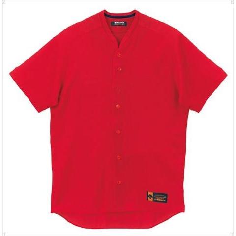 デサント（ＤＥＳＣＥＮＴＥ） 立襟フルオープンシャツ　プロモデル（ルーズシルエット） レッド