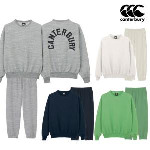 カンタベリー トレーニングウェア上下セット 背面アップリケライトスウェットクルー＆パンツ RSU42608-RSU12607