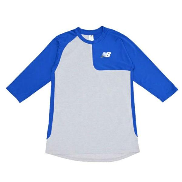 ニューバランス 野球用アンダーシャツ ロングスリーブアシンメトリー長袖/七分袖 左投用 チームロイヤ...