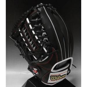 2012年モデル ウィルソン Wilson Bear ソフトボールオールラウンド用 WTASBGLBL67RBK ブラック 左投げ｜kasukawa