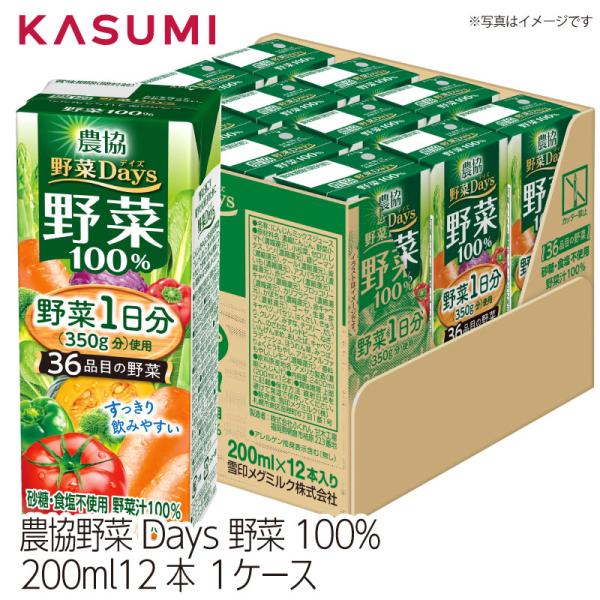 【送料無料】農協野菜Days 野菜100% ※のし・包装なし(200ml12本・１ケース）