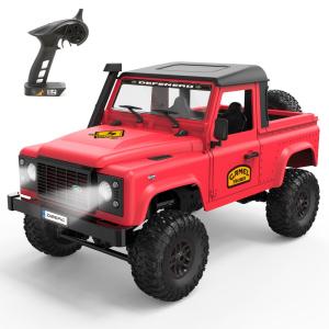 DEERC ラジコン 自動車 トラック 子供 オフロード ラジコンカー 4WD 1/12スケール DIY可能 充電式 車おもちゃ RCカー リモコンカー MN-91 赤 黄 緑｜kasumiya