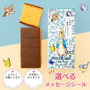 退職 転勤 ギフト キャラクター ピーターラビット ( プチギフト スイーツ 誕生日 プレゼント 2025 70代 お返し カステラ お土産 和菓子 セット ) 0.3号 T340