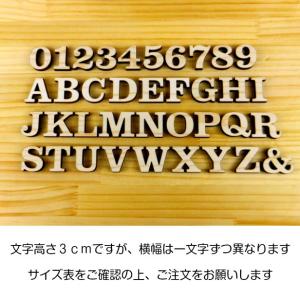 木製アルファベット 切り文字 3cm 大文字 ...の詳細画像4