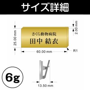 名札 ネームプレート 真鍮風 ゴールド 名入れ...の詳細画像3