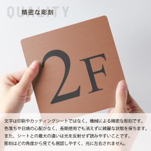 階数表示 フロアサイン 銅板風 ブロンズ 15...の詳細画像3