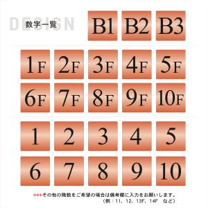 階数表示 フロアサイン 銅板風 ブロンズ 15...の詳細画像5