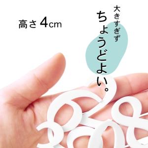 切文字 数字 ホワイト 番号 ナンバー (単品...の詳細画像2