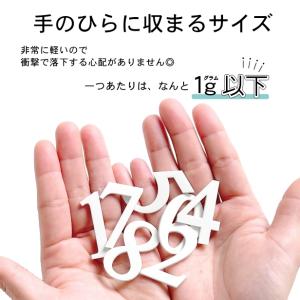 切文字 数字 ホワイト 番号 ナンバー (単品...の詳細画像3