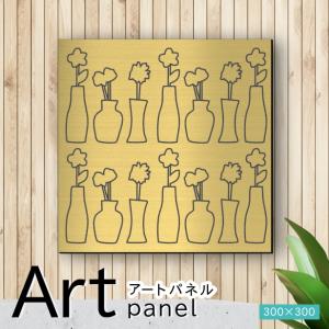かたちラボ アートパネル art panel (13花ラインアート-A)モダン