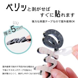 アイアン風 切り文字 表札 縦5cm 手書き風...の詳細画像4