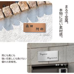 二世帯表札 リニューアル ステンレス調 金属調...の詳細画像2