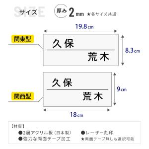 二世帯表札 リニューアル ステンレス調 金属調...の詳細画像5