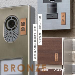 ミニ表札 縦書き ステンレス調 30mm×10...の詳細画像3