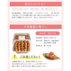 【無添加】つぶれ梅 白干し 無添加 塩のみ 1...の詳細画像2