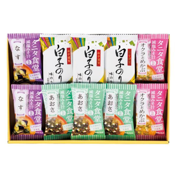 法事引き出物　食品｜【送料込み商品】｜タニタ食堂監修減塩みそ汁・　白子のり詰合せ　No.25 ※消費...