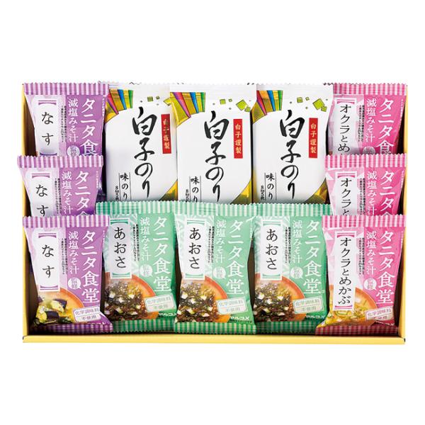 結婚内祝い　食品｜【送料込み商品】｜タニタ食堂監修減塩みそ汁・　白子のり詰合せ　No.30 ※消費税...