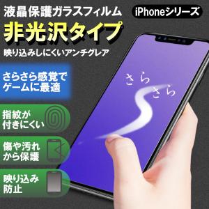 iPhone12 11 13 保護フィルム アンチグレア 非光沢 ブルーライトカット ゲーム スマホ 9H 強化ガラス｜katatishop