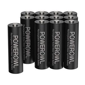 Powerowl単3形充電式ニッケル水素電池12個パック PSE安全認証 自然放電抑制 約1200回循環使用可能 環境保護