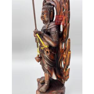 仏像 不動明王 立像 復古 木彫り 仏像火焔光...の詳細画像4