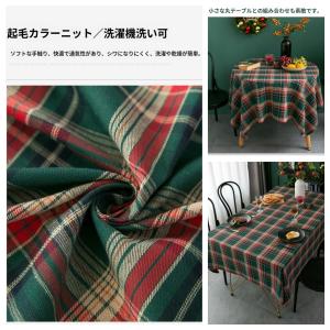 クリスマス格子柄テーブルクロス 長方形クラシッ...の詳細画像4