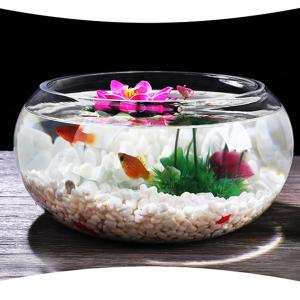金魚鉢 丸型金魚鉢 ガラス 透明 テーブル ア...の詳細画像4