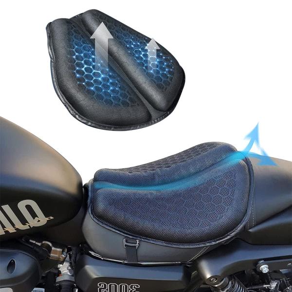 【バイクシートクッション 2025】 ゲルクッション 通気性 3Dメッシュシートカバー 体圧分散 通...