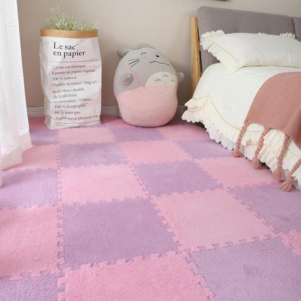 起毛クッションマット 厚手 ジョイントマット 20枚セット 柔らかい 30x30cm 防音マット 保...