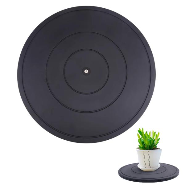 回転盤 360回転 ターンテーブル 回転台 丸型 小型 薄型 ブラック モニター用 テレビ モニター...