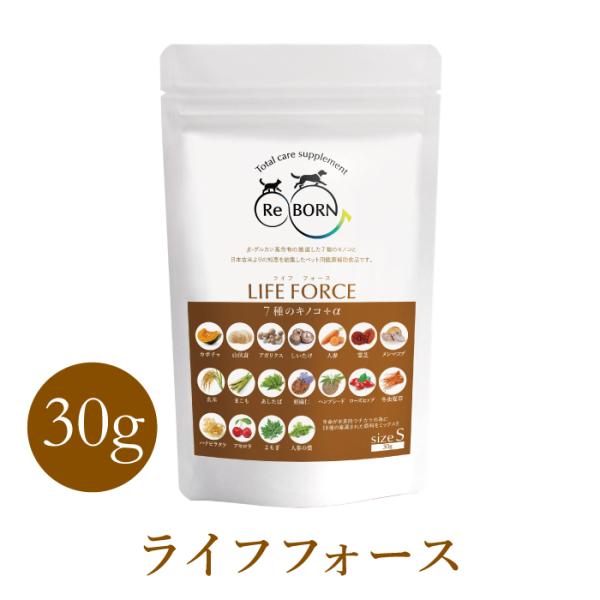 ペット用サプリメント ReBORN ライフフォース Sサイズ 30g（旧 CPL ジュピターハート）