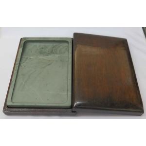 SA-6075 明・如意池枚塊紫長方澄泥硯23.5x14.0xH4.3cm : 華東貿易 中国