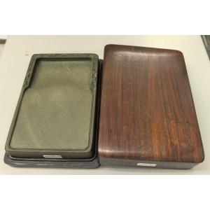 SA-6075 明・如意池枚塊紫長方澄泥硯23.5x14.0xH4.3cm : 華東貿易 中国