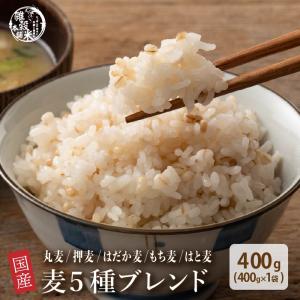 雑穀 雑穀米 国産 麦５種ブレンド 400g お試しサイズ [丸麦/押麦/はだか麦/もち麦/はと麦] 無添加 無着色 ポイント利用 ポスト投函 雑穀米本舗