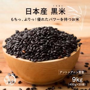 雑穀 雑穀米 国産 黒米 9kg(450g×20袋)（翌日発送） 送料無料 厳選 もち黒米 ダイエット食品 置き換えダイエット 雑穀米本舗｜katochanhonpo