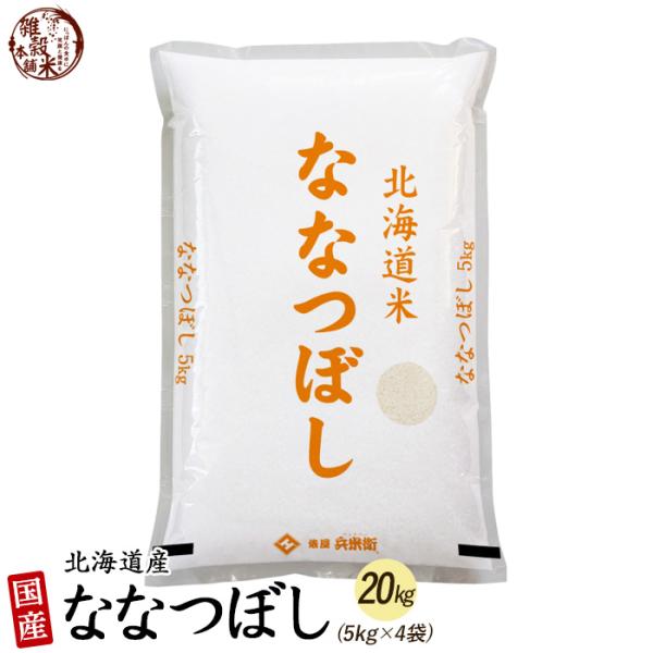 ななつぼし 20kg(5kg×4袋) 北海道 選べる 白米 無洗米 令和5年産 単一原料米