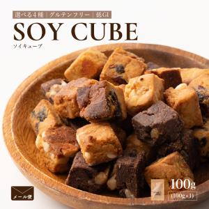 【1種類 選べる】ソイキューブ 100g SOYCUBE お菓子 おからパウダー 大豆粉 グルテンフリー 小麦不使用 低GI 低糖質 糖質制限 食物繊維