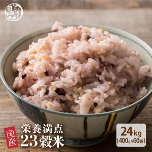 雑穀 雑穀米 国産 栄養満点23穀米 24kg(400g×60袋)(翌日発送) ポイント利用 国内産 もち麦 黒米 ダイエット食品 雑穀米本舗